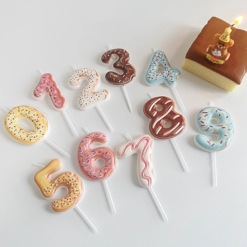 Baby Food Recipes - Sweet Donut Number Candle 0-9 Number
