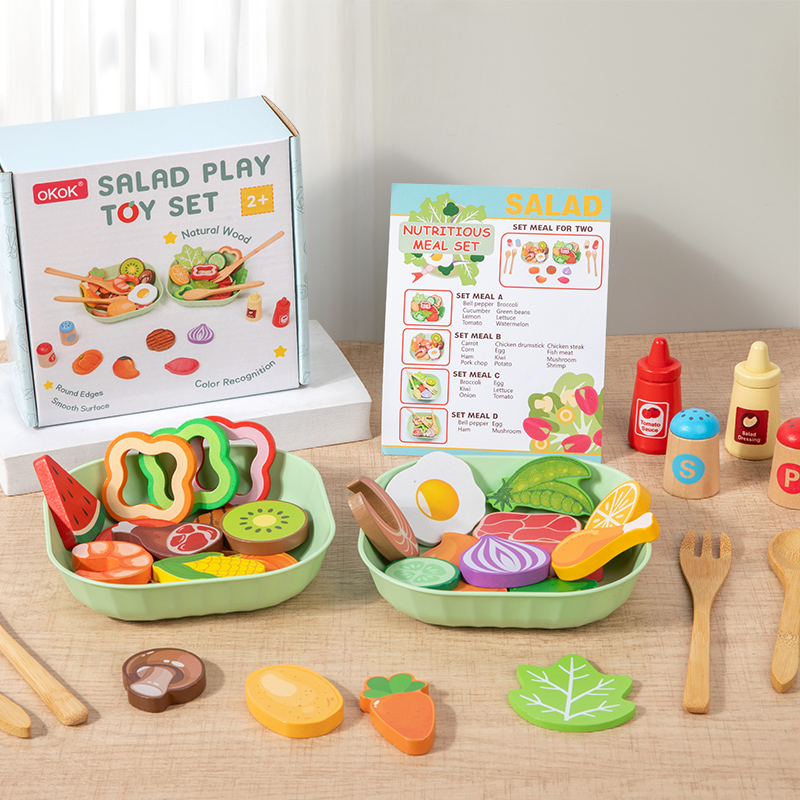 Wooden Simulation Salad Preten - Baby Food Under 1 Year review and price