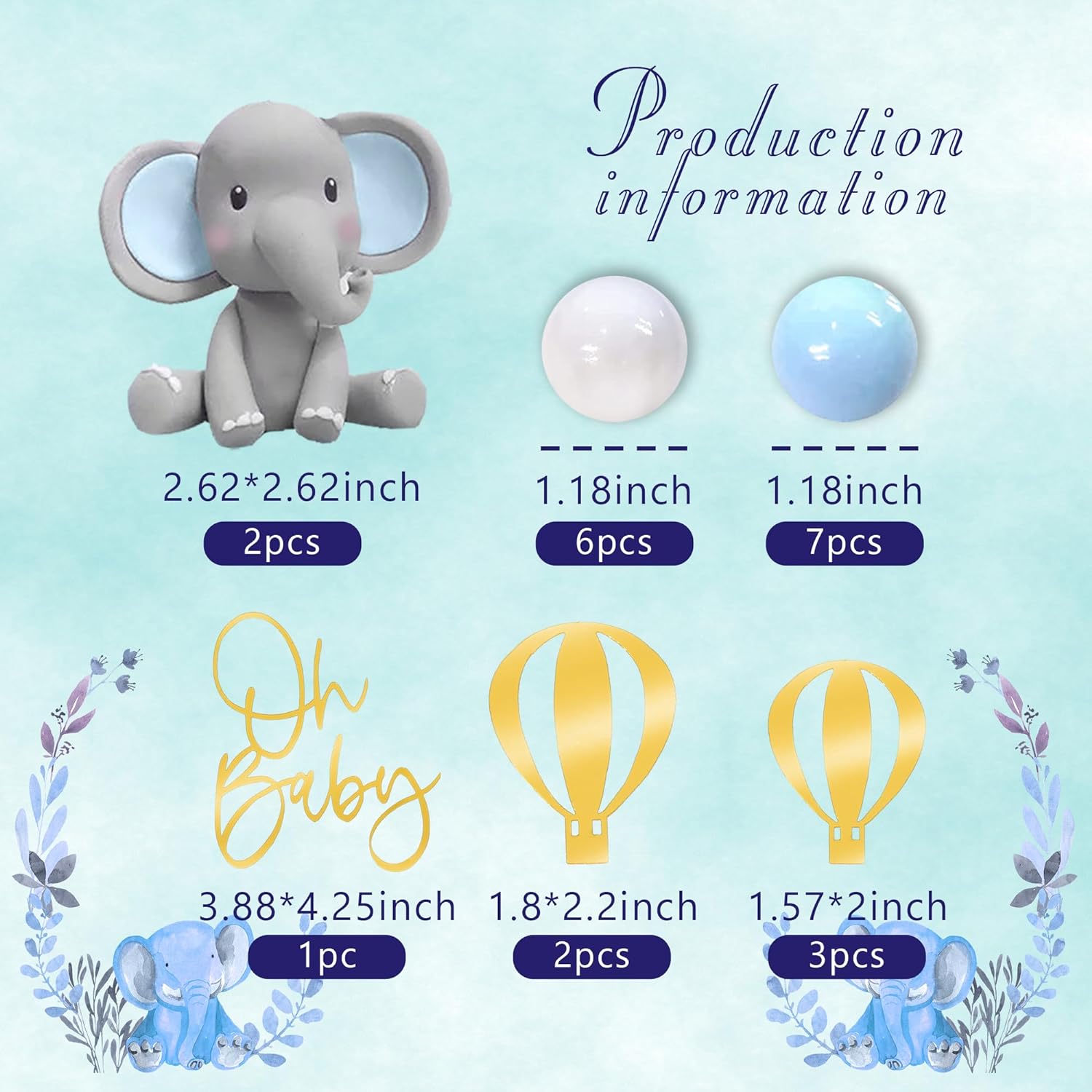Elephant Cake Decoration Baby  - Baby Food For 1 Year Old review and price